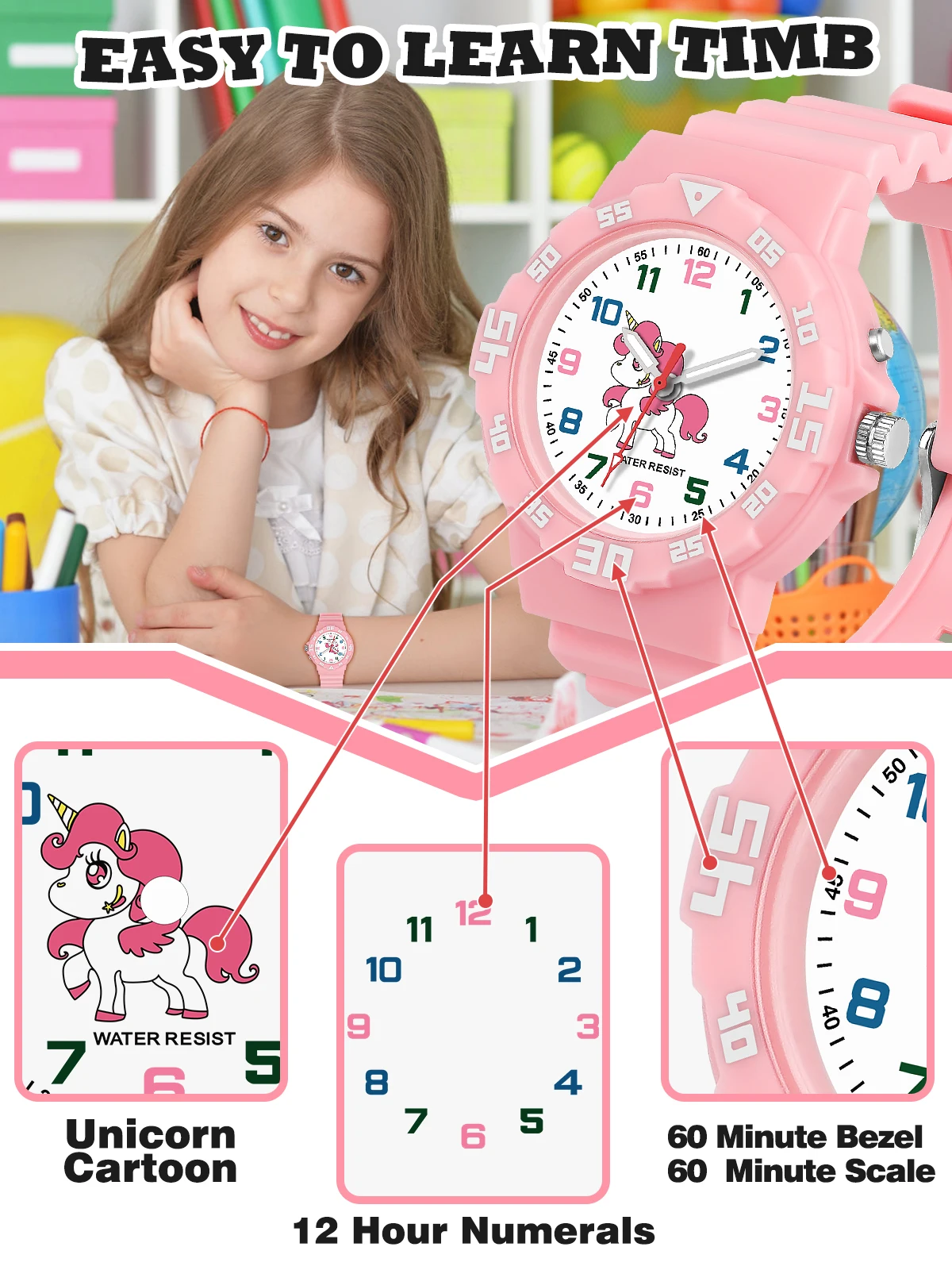 Fashion Primary and Secondary School Student Watch, Silent Pointer, Children's Watch, New Small Dial Quartz Watch