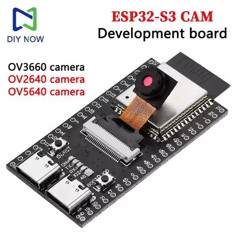 ESP ESP32-S3 CAM WiFi Bluetooth Development Board Module Onboard ESP32-S3 N16R8 Dual TYPE-C OV2640 /OV5640/OV3660 Camera