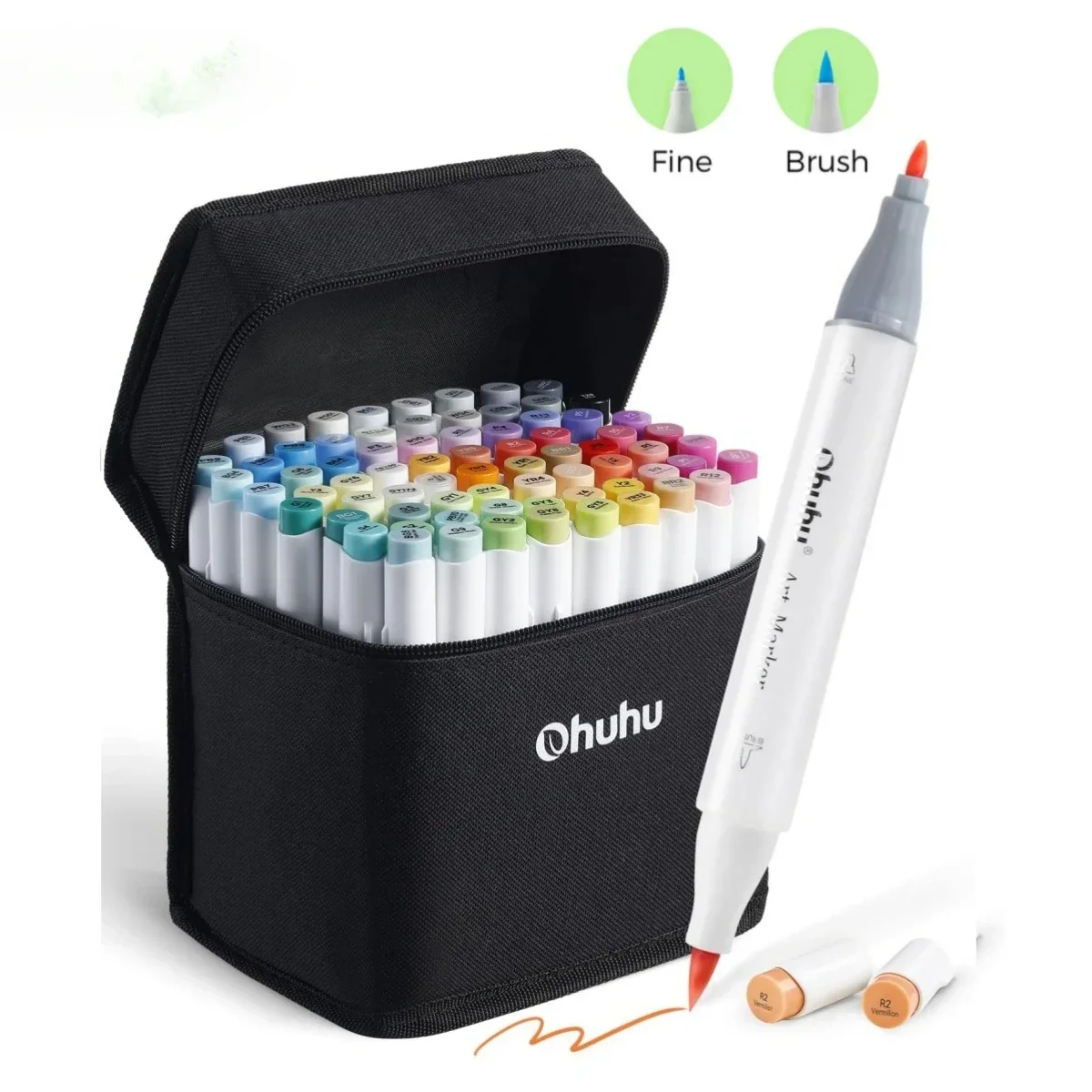 Ohuhu Honolulu B Marker Pen Dual Tips Alcohol Art Markers Set Coloring Manga Sketching Drawing Felt Pen School Supplies