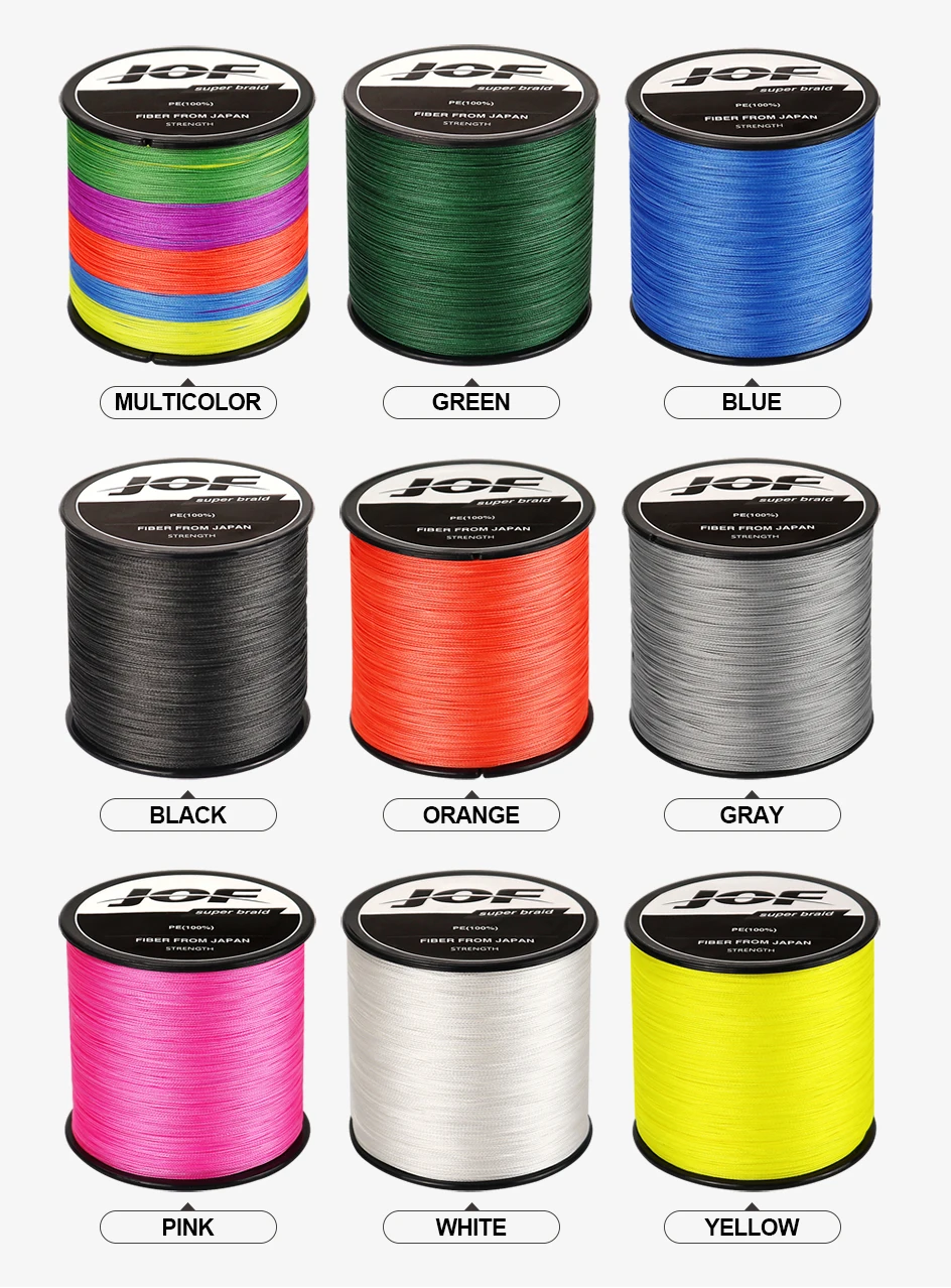 Jof geflochtene Schnur Angelschnur 8 Stränge Angel faden Multi filament Schnur geflochtene Schnur lebte für Seiden schnur 300m 500m 1000m – Detail 5