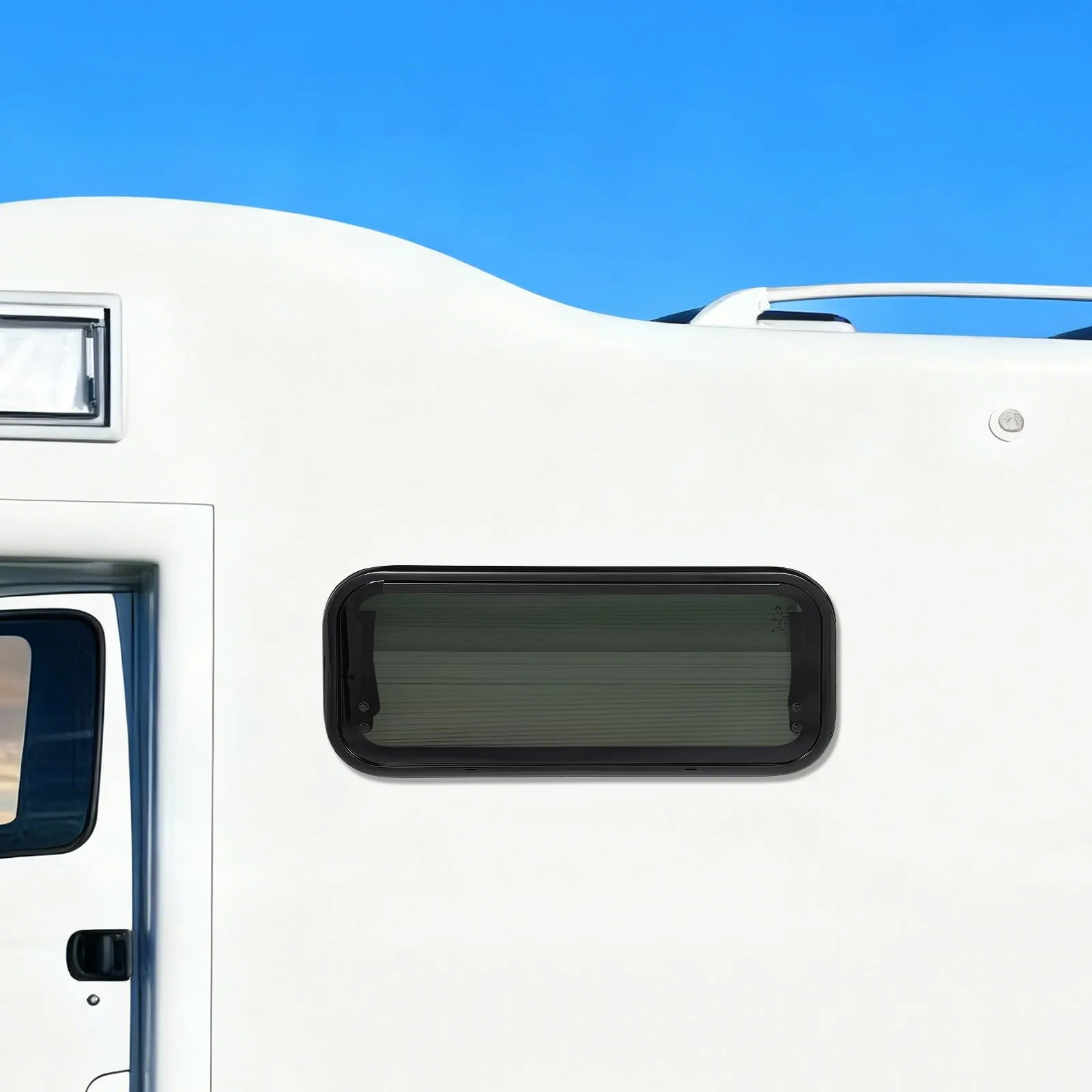 Fenêtre escamotable pour camping-car, fenêtre latérale à coins arrondis, fenêtre de camping-car de taille 700x300mm, fenêtre de remplacement pour caravane, moustiquaire fine intégrée