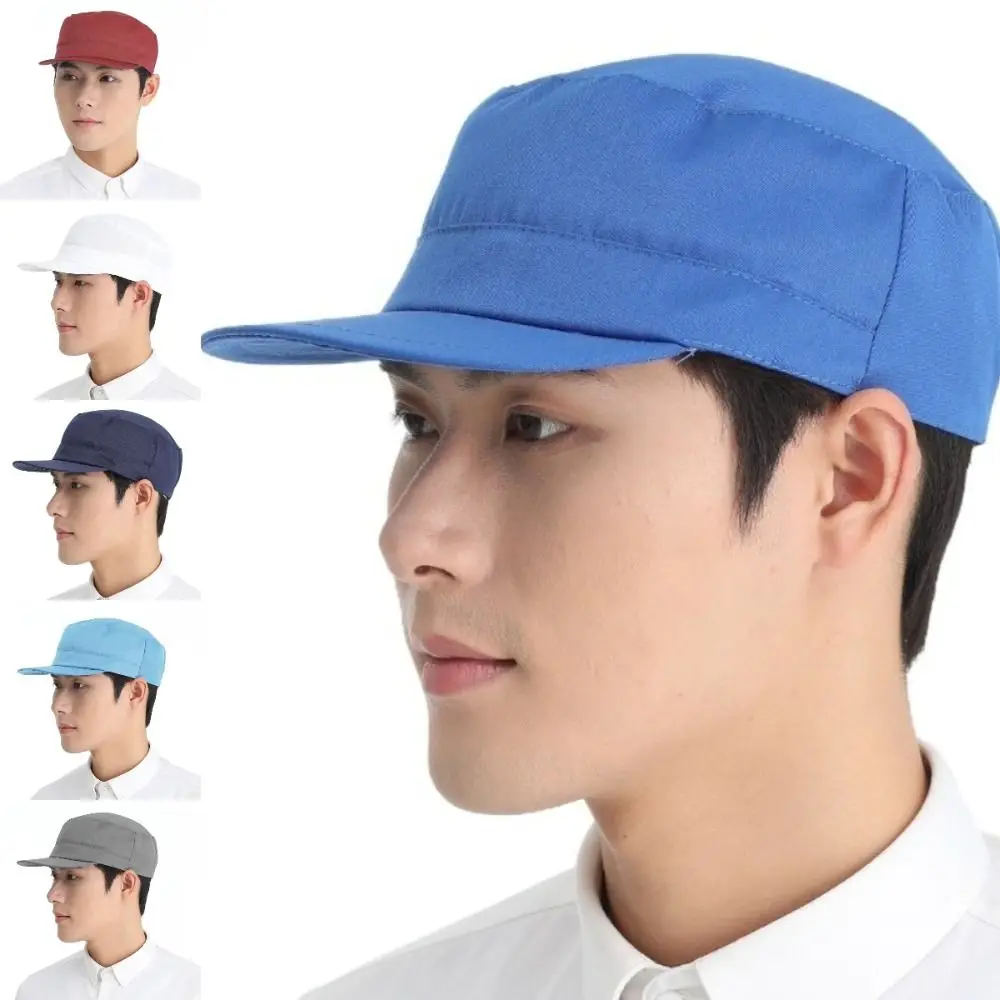 

Unisex Washable Work Hat Durable Dust-proof Chef Hat Smoke-proof Cloth Material Hair Nets Cap Food Service