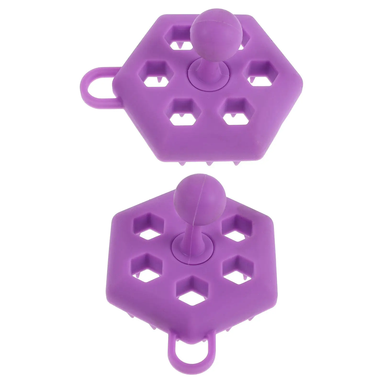 2Pcs Silicone Scalp Brush for Hair Washing Shampoo Deep Cleansing Exfoliating Scalp Care Massage Shower Tool Wet Dry