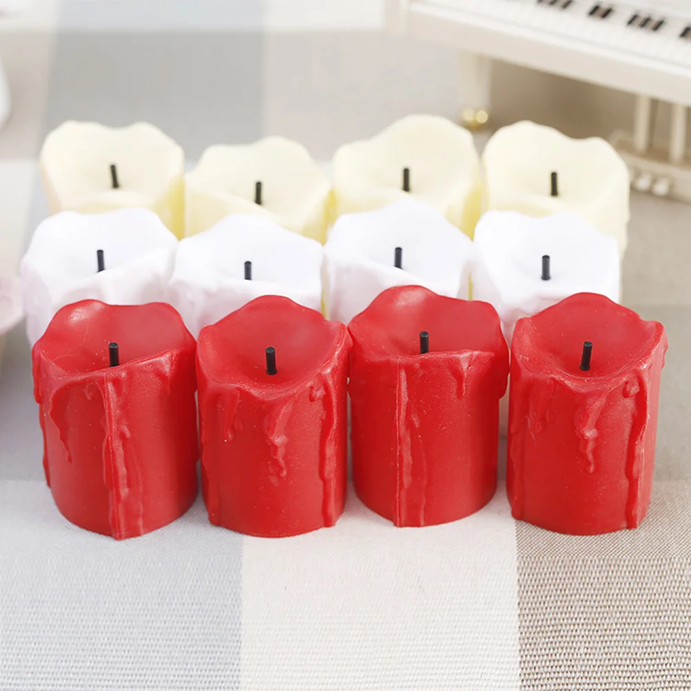 Luci di simulazione a LED Lampada da notte calda in cera senza fiamma per la decorazione natalizia della festa nuziale Illuminazione a LED multicolore