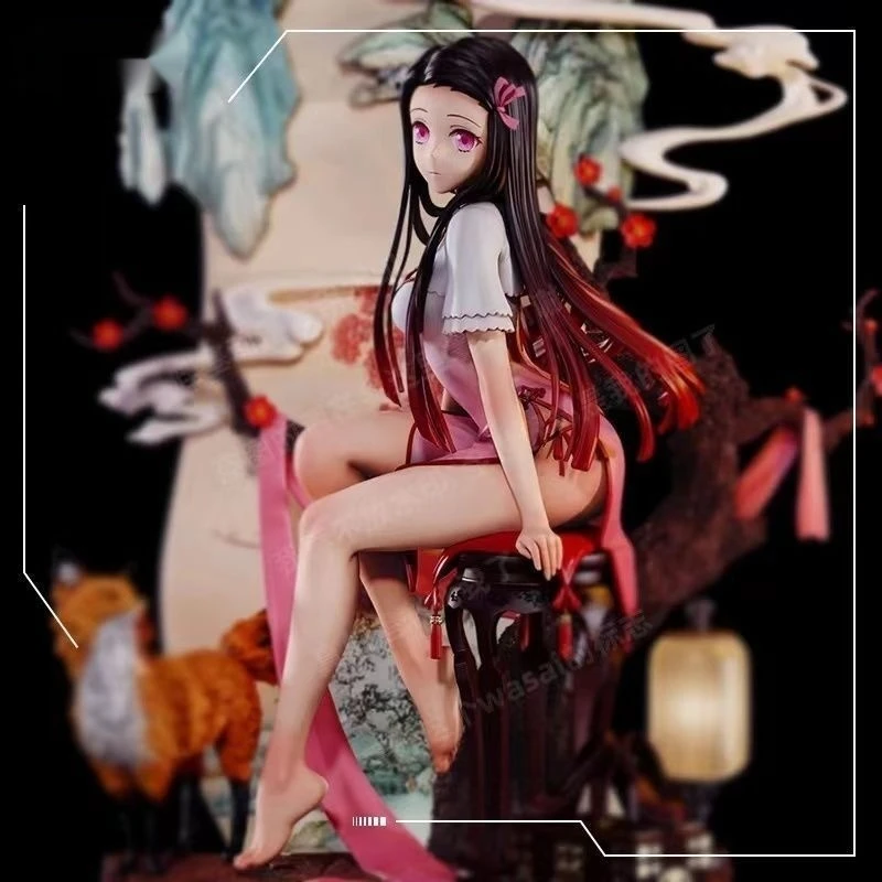 تشيباو فتاة يجلس الشكل تحصيل أنيمي دمية كرسي سطح المكتب الديكور سيارة حالة حلية أنثى عارضة أزياء لعبة جامعي العنصر