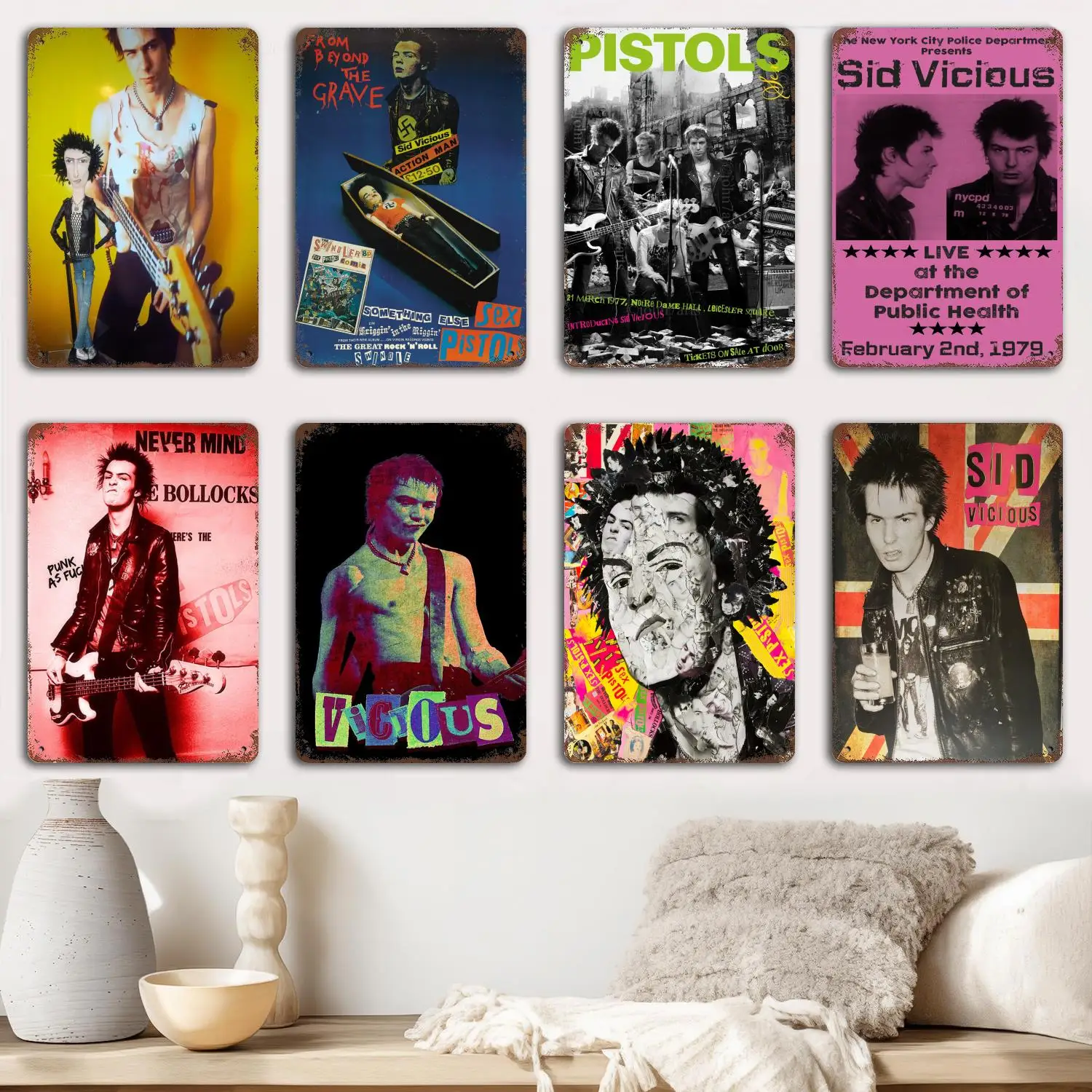 sid vicious Metal Signs wall decor Vintage Tin Signs Captain Metal Poster Decor for Bar Pub Club Wall Decoration