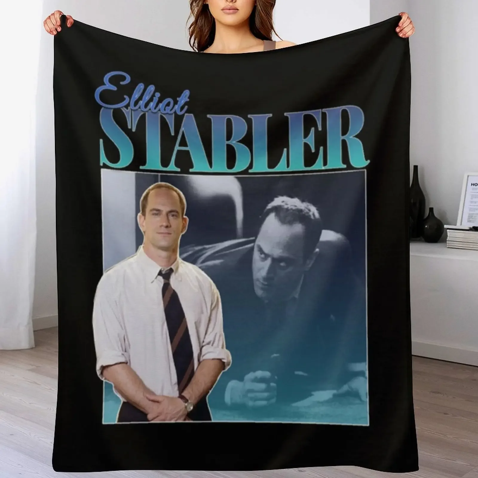 

Elliot Stabler Throw Blanket warm winter christmas gifts blankets and throws Designers Blankets