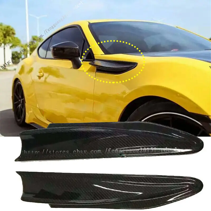 2pcs Real Carbon Fiber Side Fender Fin Vents For Subaru BRZ Toyota 86 GT86 Scion FR-S car accessories