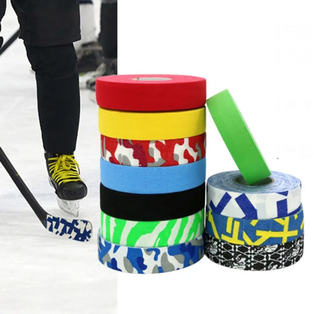 Durable 2.5cm*25m Ice Hockey Grip Tape Anti-slip Polyester Athletic Sport Tape Wear-resistant Sports Elastic Bandage