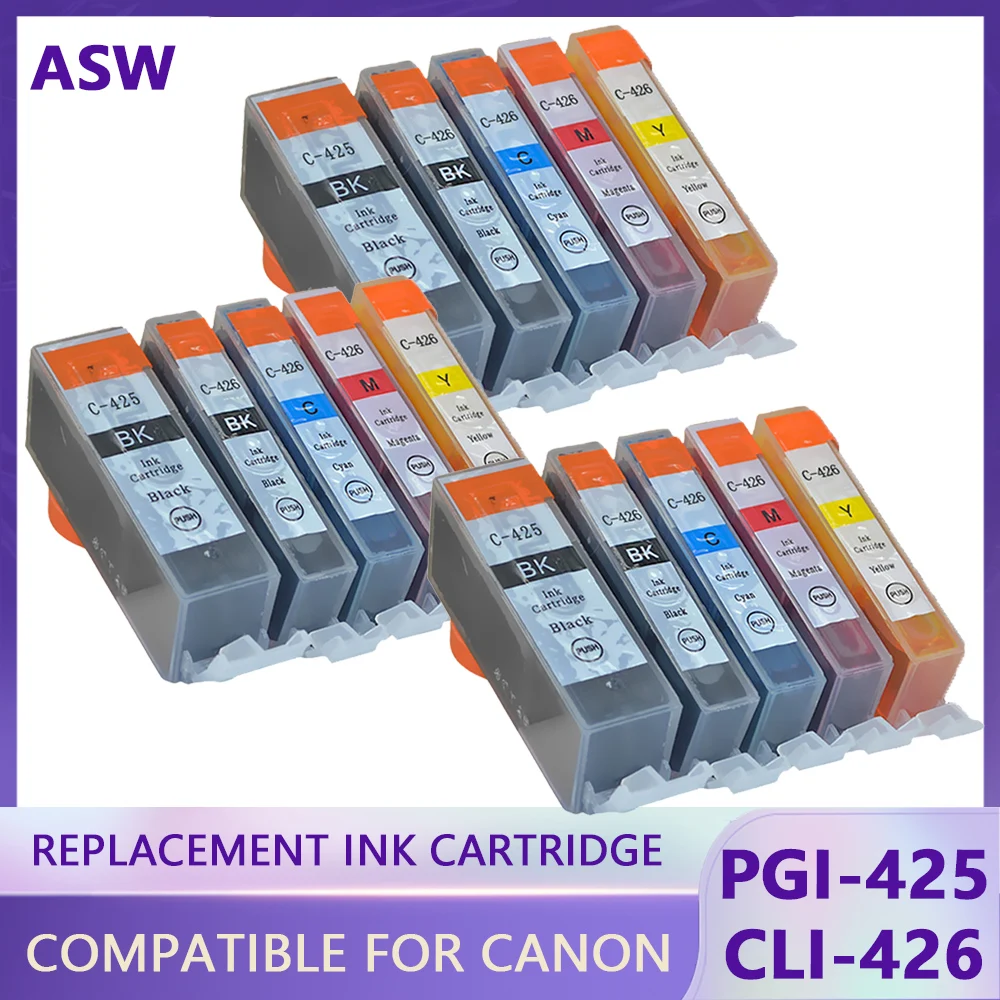 

PGI-425 Cli-426 Compatible ink Cartridge For Canon PGI425 CLI426 PIXMA IP4840 IP4940 IX6540 MG5140 MG5240 MG5340 MX714 Printer