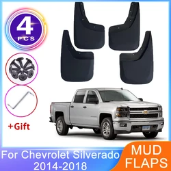 4x For Chevrolet Silverado Cheyenne GMC Sierra MK3 K2XX 2014~2018 Car Front Rear Mudguards Protector MudFlaps Fender Anti-splash