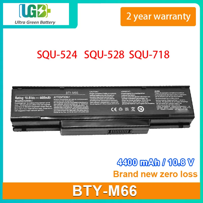 

UGB New BTY-M66 Laptop battery For MSI CR400 CR420 GE600 EX400 GX600 GT627 GT720 MS1636 M655 M660 M673 M677 SQU-524/528/718