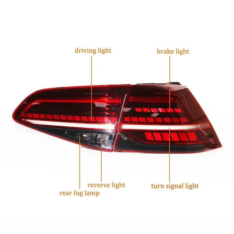 

Car LED Taillights For Volkswagen VW Golf 7 MK7 2013-2017 Rear Running Lamp Brake Reverse Turn Signal Waterproof Car Accessories