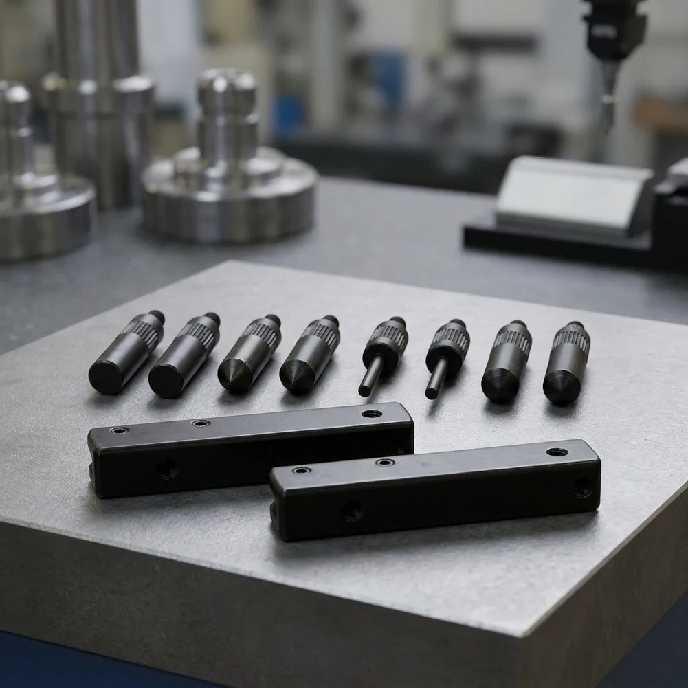 Caliper Attachment Extension Kit for Depth Measurement Featuring Hardened Points Screws Clamp and 4.1mm Jaw-Slot Compatibility
