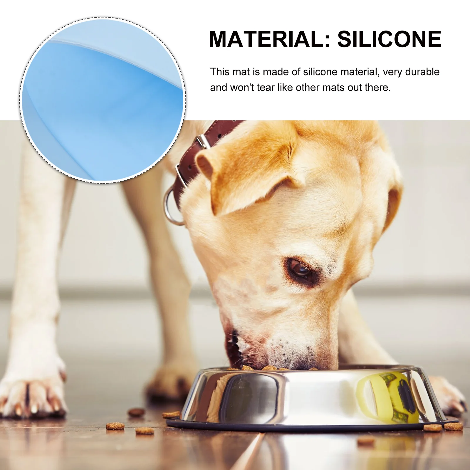 

Silicone Pet Dog Food Cat Bowl Floor Pad Spill Proof Cushion Heat Insulation Pet Feeding Mat Dog Feeding Bowl Pad Overflow
