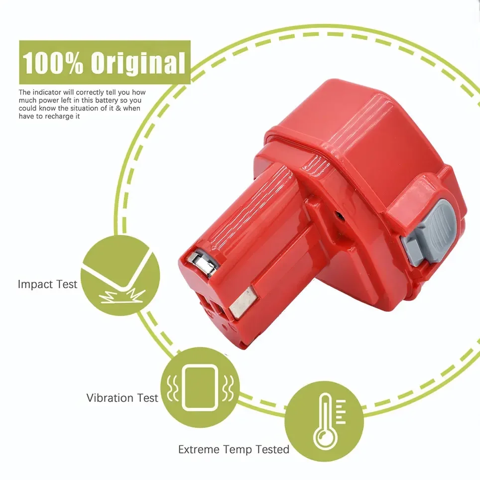 Makita PA12 12V 3000mAh Ni-CD Rechargeable Batteries Replacement Battery 12V Power Tools Bateria 1220 1222 1235 1233S 6271D image 3
