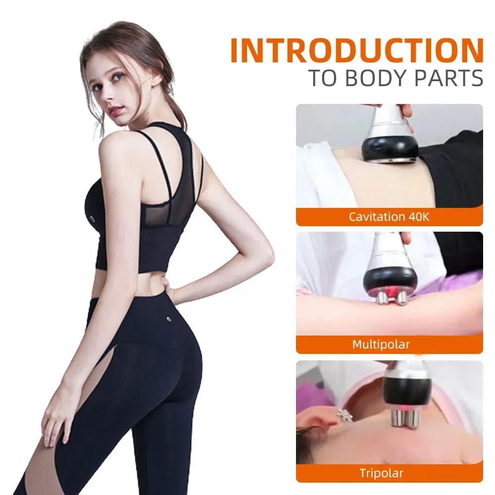 Moonic 3in1 Slimming Massage Cavitation Machine Multifunctional Equipment Facial Body Tightening Lifting Skincare Tool view 5