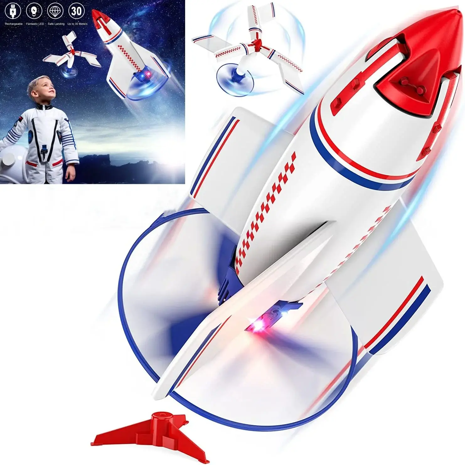 Kid Outdoor Toys Children Toys Model Rocket Kit Electric Rocket Launcher Toys New Space Exploration Skyrocket High Flying