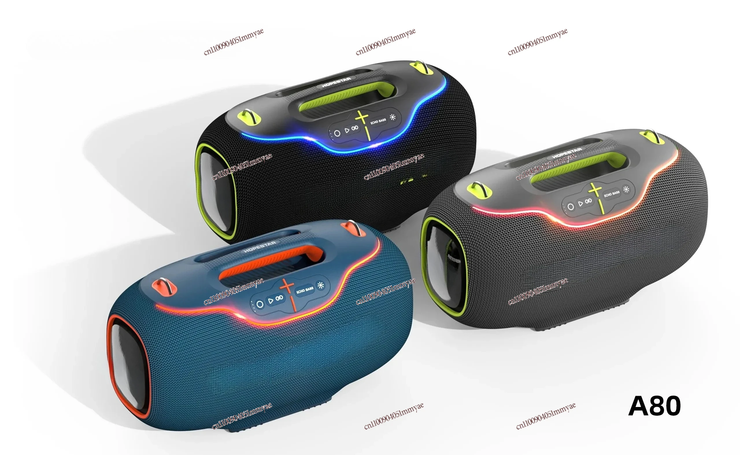 A80  High Quality Portable Audio Players 350W RGB Wireless Subwoofer Home Theatre USB for Parties Computers DC