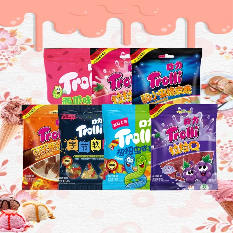 

Trolli Gummi shape Candy 1.69/1.84/2.12oz(48/52/60g)*2 Packs
