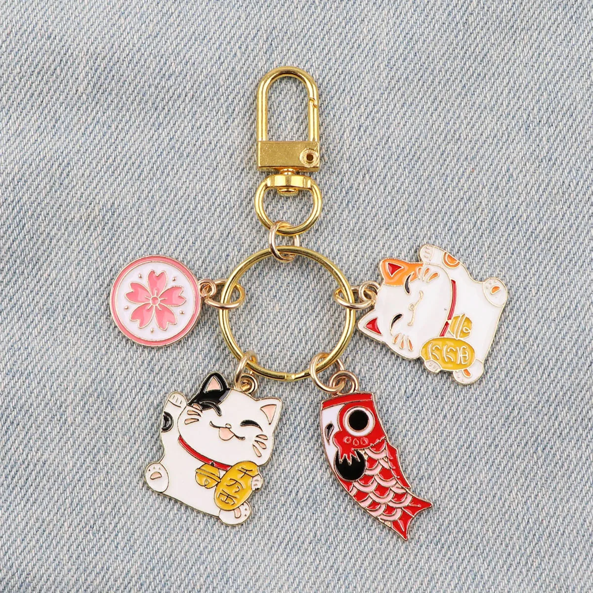 Lovely Cat Key Fobs Key Tag Motorcycles Cars Backpack Chaveiro Cartoon Keychain Fashion Key Ring Gifts For Friends Cosplay