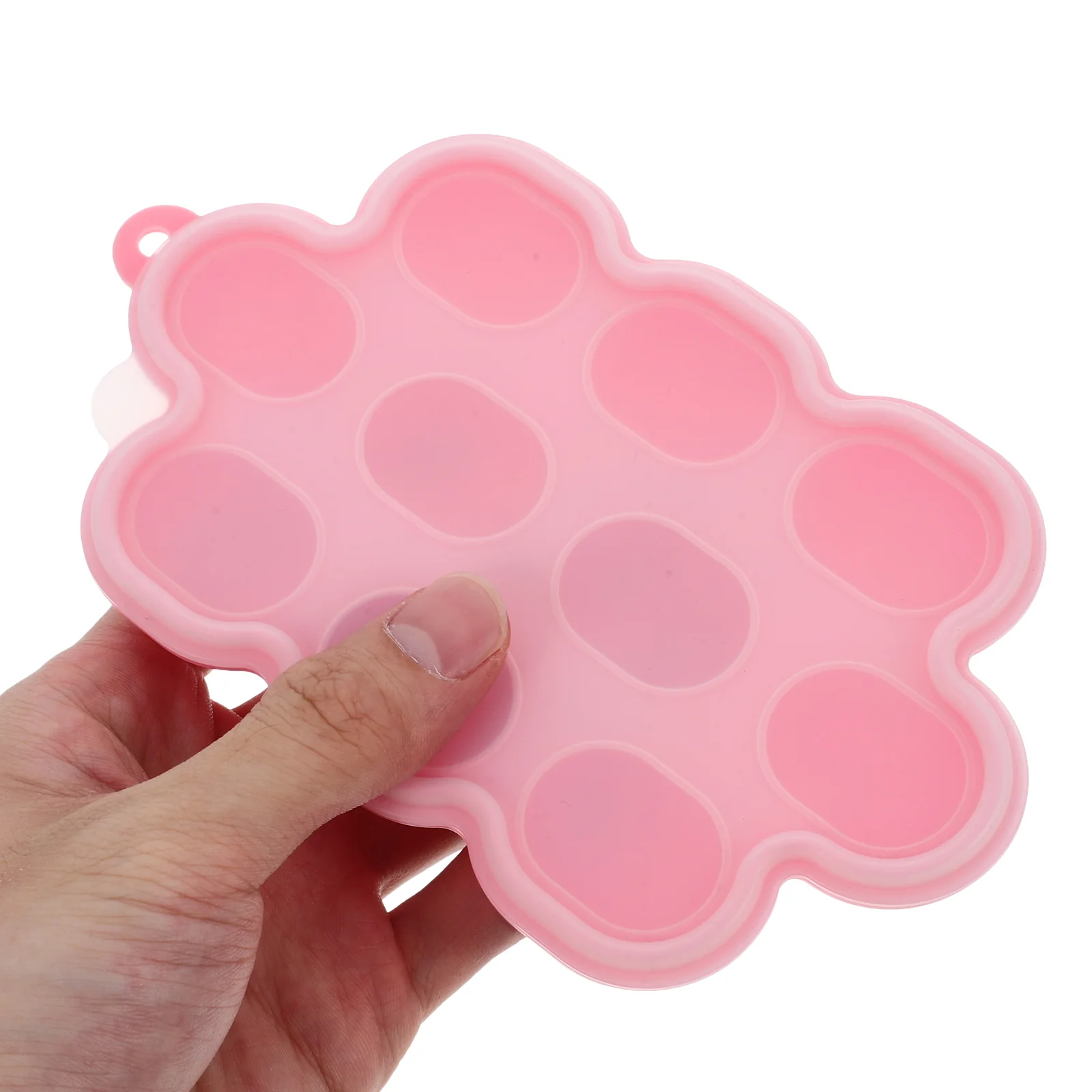 Breast Milk Freezer Tray Baby Freezing Ice Cube Making Tool Bite Bag Trays with Lid Pink Silica Gel