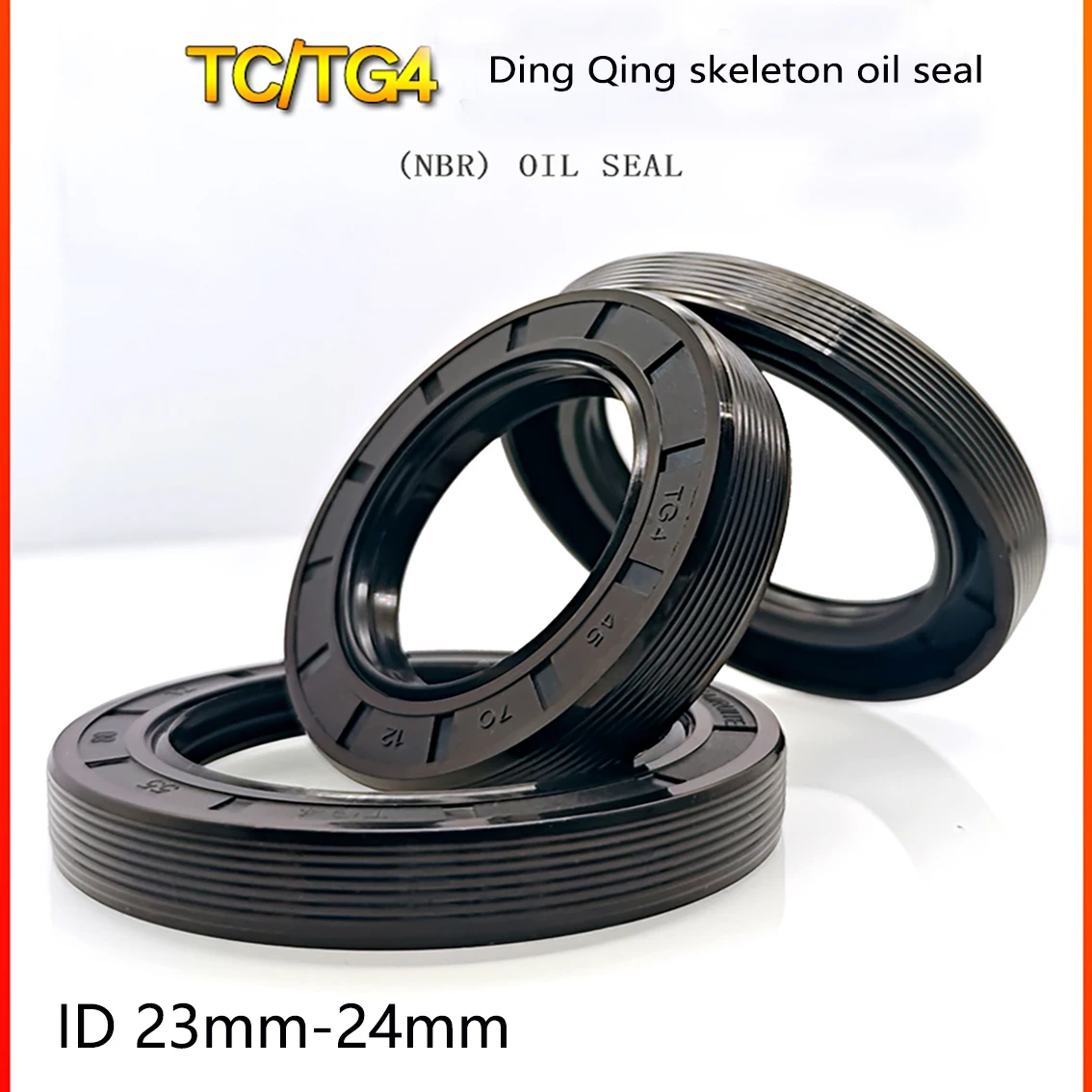 Black NBR TC/FB/TG4 Skeleton Oil Seal ID 23-24mm OD 30-62mm Thickness 5-10mm Nitrile Butadiene Rubber Gasket Sealing Rings