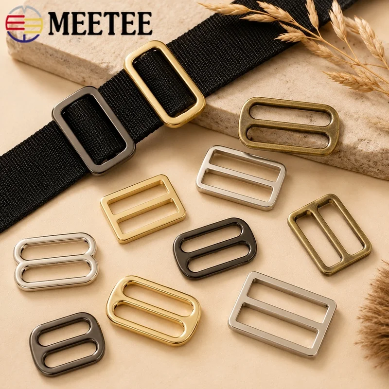 

10/20Pcs 25-50mm Metal Tri Glide Slider Buckles Webbing Strap Adjuster for Bag Belt Collar Harness Fastener Hardware Accessories