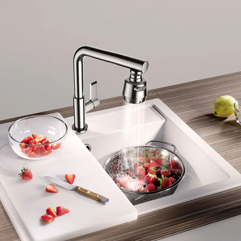2/3 Modus Wasserhahn Extender 360 Grad Drehbare Wasserhahn Düse Adapter Hause Wasser Sparen Bubbler Küche Bad Wasserhahn Zubehör – Detail 7