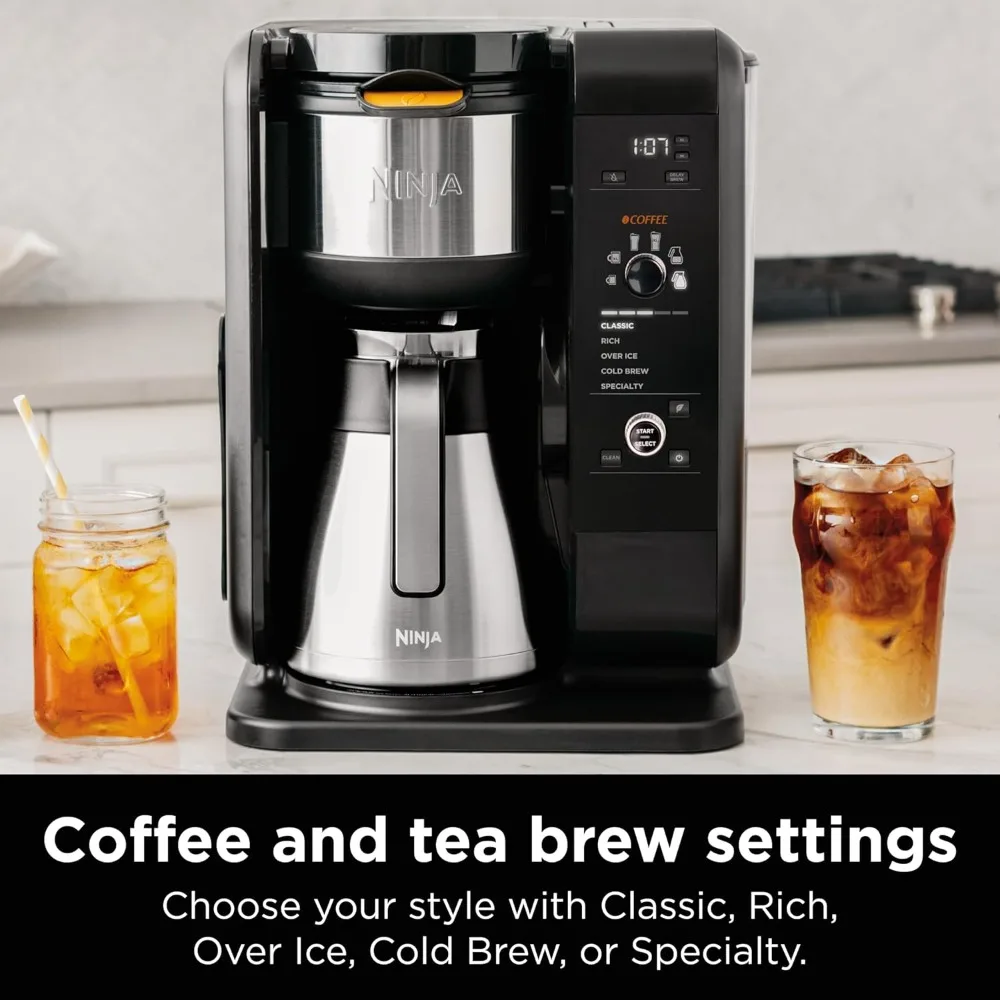 CP307 Hot and Cold Brewed System, Tea & Coffee Maker, with Auto-iQ, 6 Sizes, 5 Styles, 5 Tea Settings, 50 oz Thermal