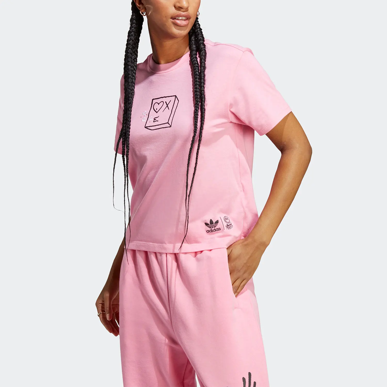 

Adidas Originals Women's Round Neck Printed Sports T-Shirt HZ9003