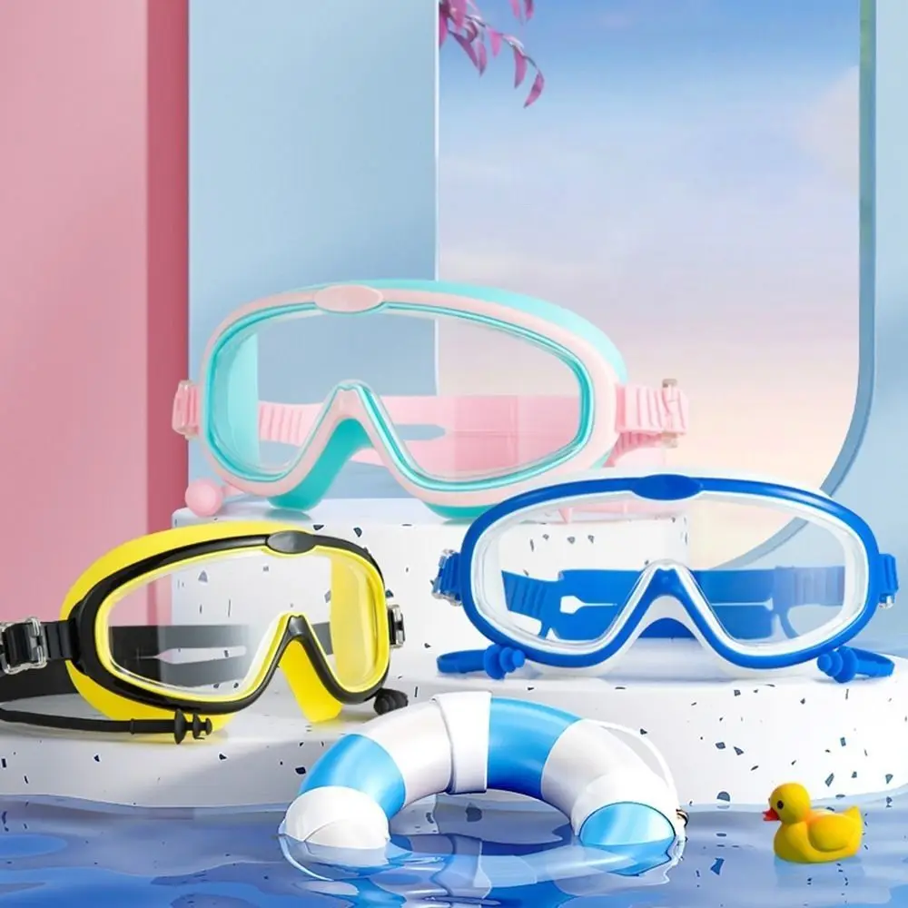 

Fashion Anti-fog Kids Swimming Goggles Wide View Big Frame Eyeglasses Unisex High Definition Children's Goggles
