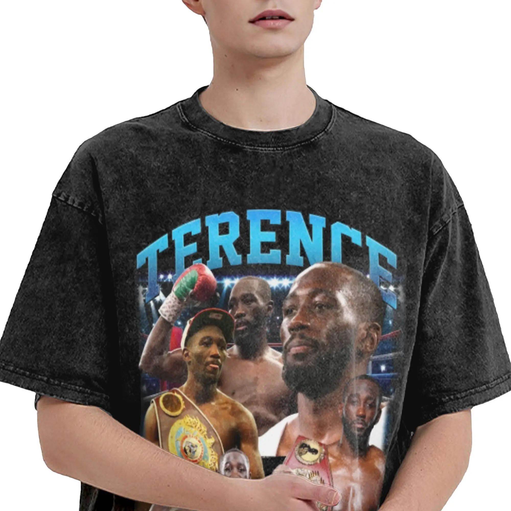 الرجال Terence كروفورد تي شيرت تي شيرت الصيف خمر قصيرة الأكمام تي شيرت س الرقبة الجدة عادية تي شيرت رخيصة