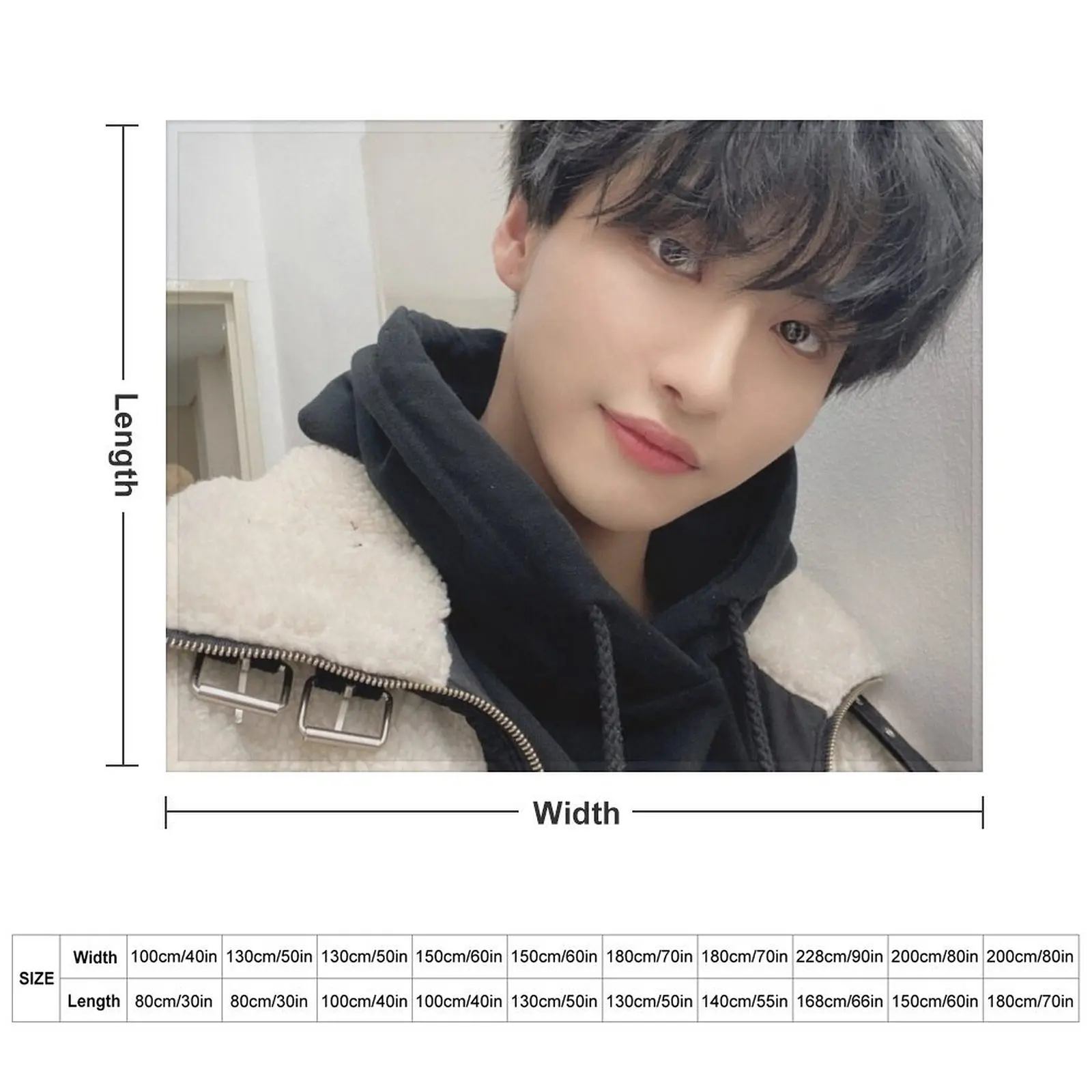 ATEEZ Seonghwa Throw Blanket Shaggy Luxury St Personalized Gift Decorative Sofa Blankets