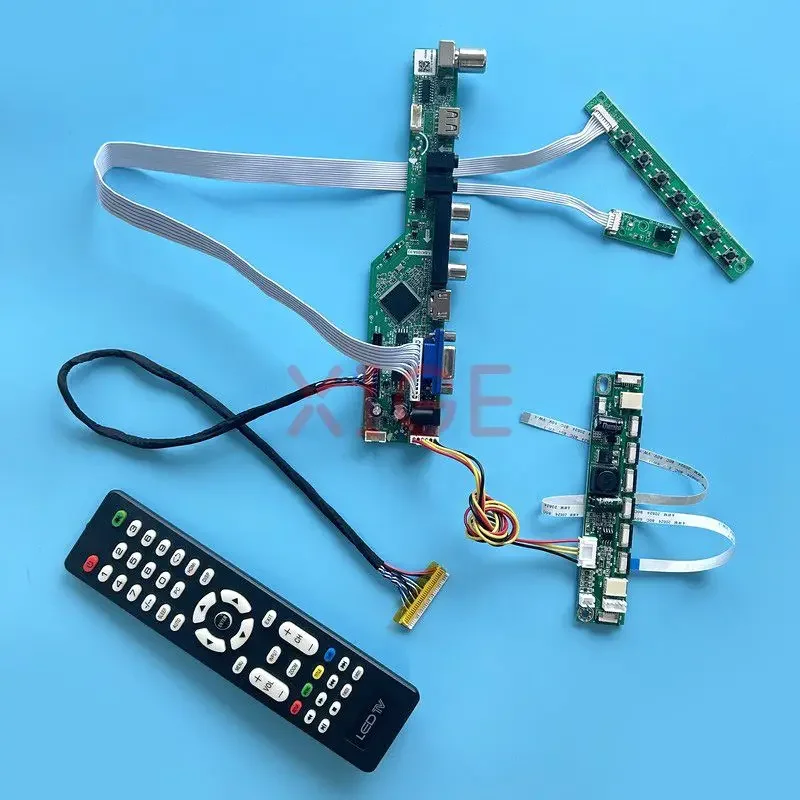 

For MT185GW01 M185XW01 Driver Controller Board LVDS 30-Pin DIY Kit VGA+HDMI+AV+USB Analog TV Signal LCD Monitor 1366*768 18.5"