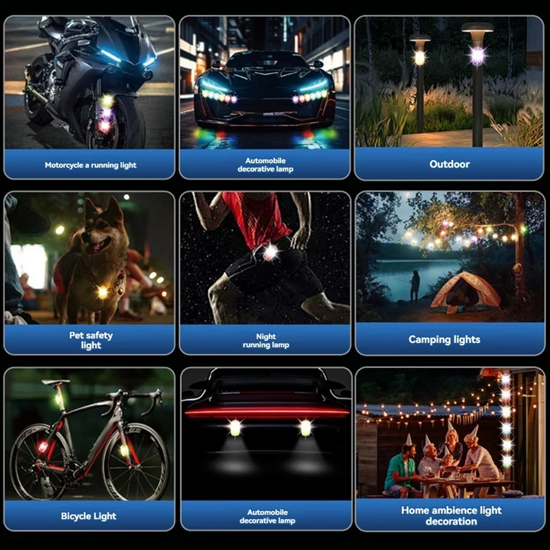 Luce stroboscopica per drone a LED wireless al dettaglio per moto, auto, bici, telecomando 2.4G, spia flash, luce di segnalazione