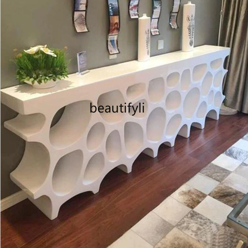 

yj Paint Console Table Display Storage Display Simple Modern Creative Console Tables Bar Counter Hallway