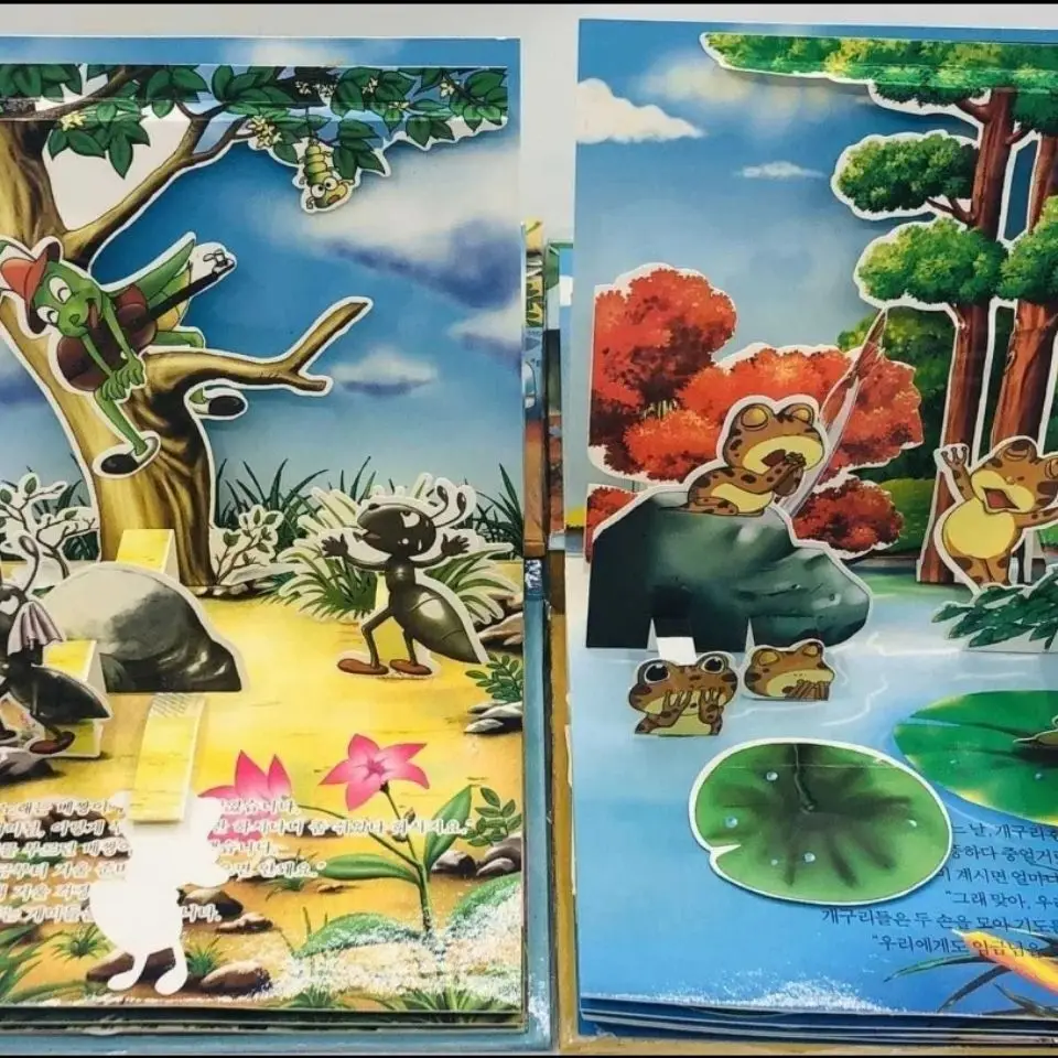 10 Books Korean Language 3D Storybook Fairy Tale Book Kids Children Reading 중국어 이야기책