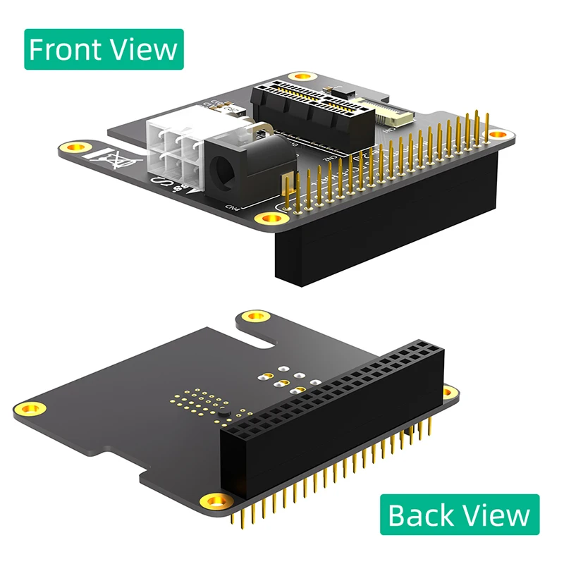 NEW PCI Express PCI-E PCIE X1 Adapter with FFC Cable ATX 6Pin Connector External DC 12V Power 40Pin GPIO Header for Raspberry Pi