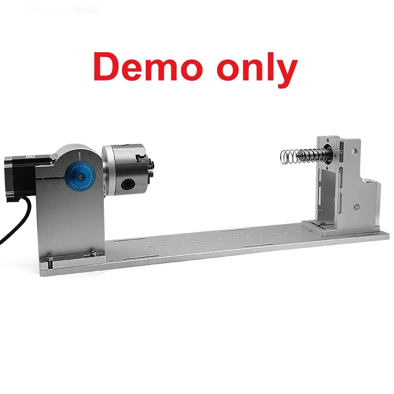 LY D80 D100 Rotary Axis Upgradeable Movable Platform Kit For Fiber Laser Carving Engraving Marking 600MM Length With Tailstock