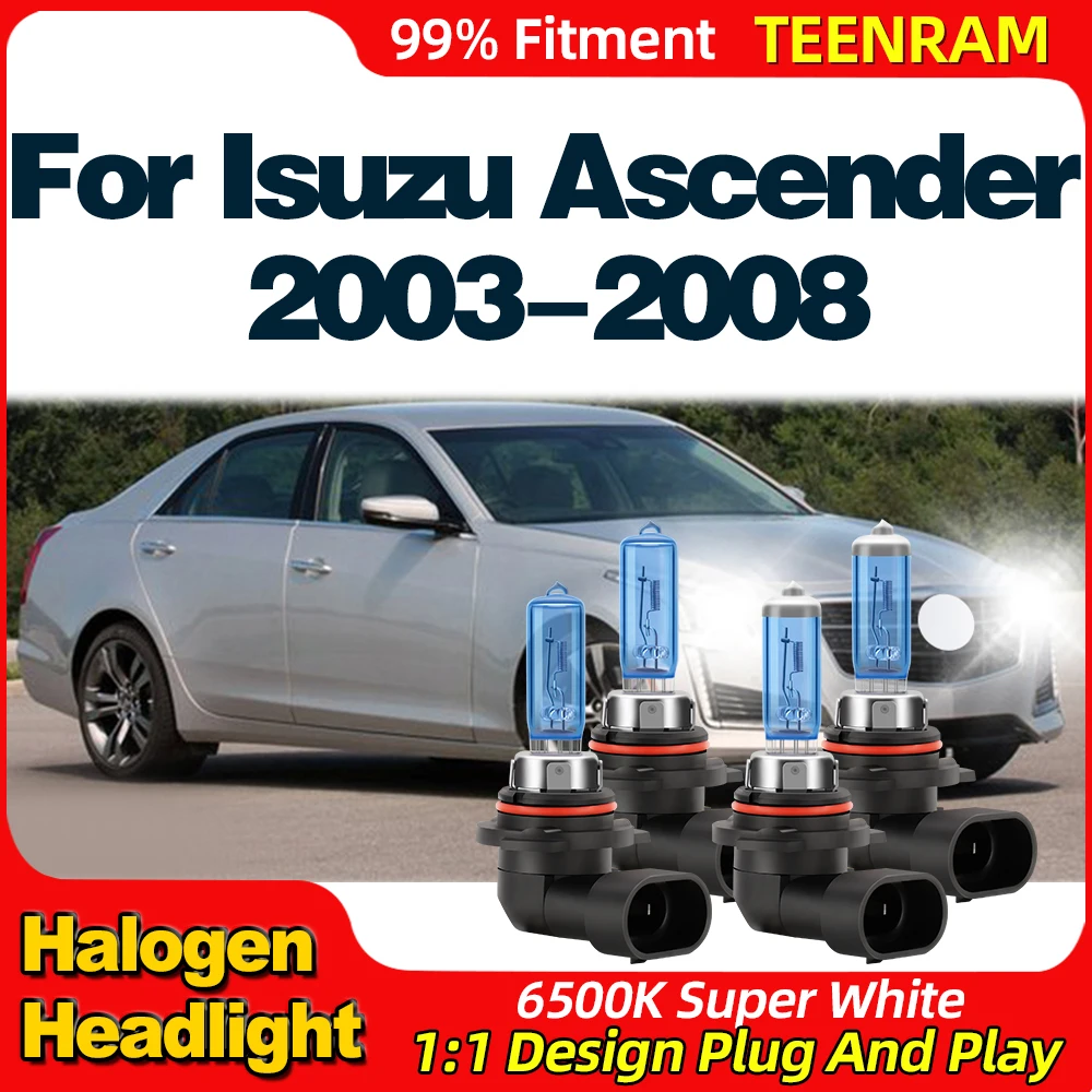 

200W Halogen Headlight Bulb 6500K High Low Beam Car Headlamp 12V Plug And Play For Isuzu Ascender 2003 2004 2005 2006 2007 2008