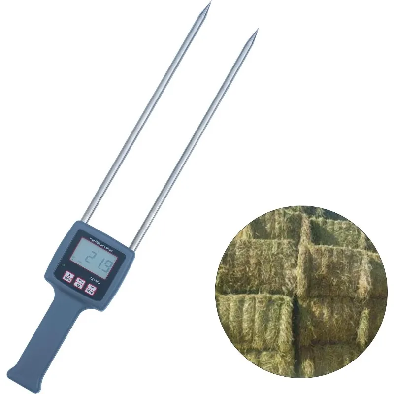 Portable Hay Moisture Meter - Precise Hay Moisture Tester with Probe for Monitoring and Ensuring Optimal Hay Quality,