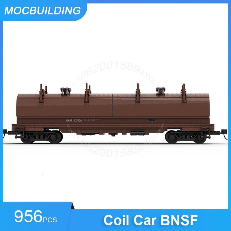 MOC Building Blocks Coil Car BNSF Train Model DIY Assemble Bricks Transportation Collection Creative Display Toys Gifts 956PCS