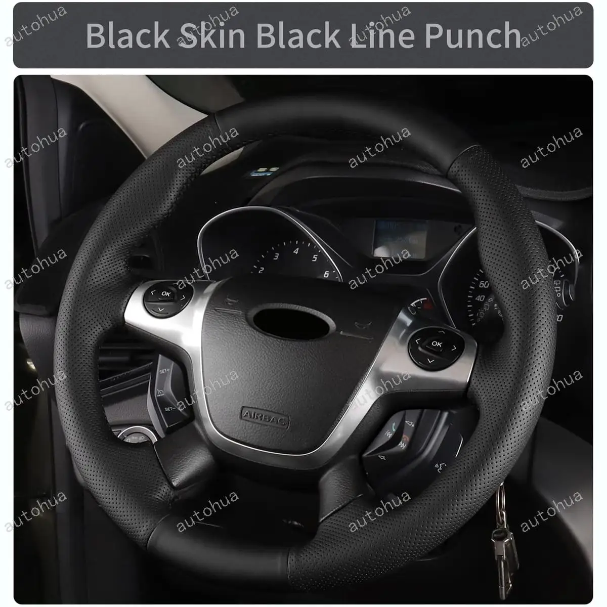 غطاء عجلة القيادة فورد 2013 كوغا/التركيز ST/الهروب // 2012 التركيز Zetec S/التركيز ST/التركيز الكهربائي/C-MAX // 2011 جراند C-MAX/التركيز