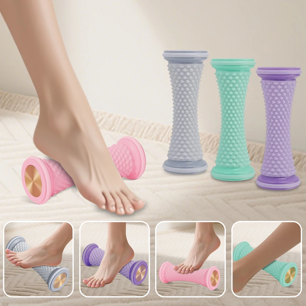 Rullo per massaggio ai piedi Rullo per piedi Massaggiatore plantare Digitopressione Rilassamento Piedi Massaggiatore Shiatsu Massaggio modellante per polpacci Strumenti per yoga