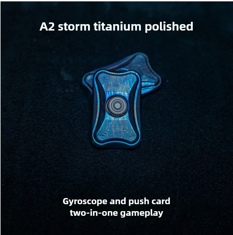 ZDEDC A2 Sound Emperor Mechanical Metal Magnetic Spinning Top, Card Pushing Two-in-One Unlimited Combination Decompression Toy