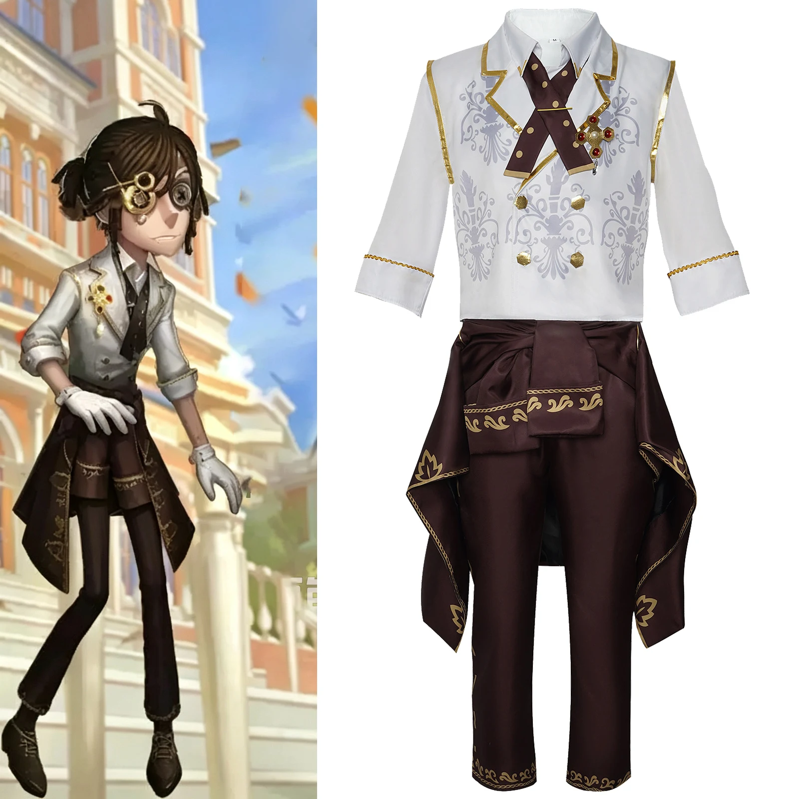 Disfraz de Cosplay de Prisionero Luca Balsa Identity V, Traje para Actuación de Graduación, Uniforme de Cosplay del Juego IDV, para Halloween, Carnaval y Escenario