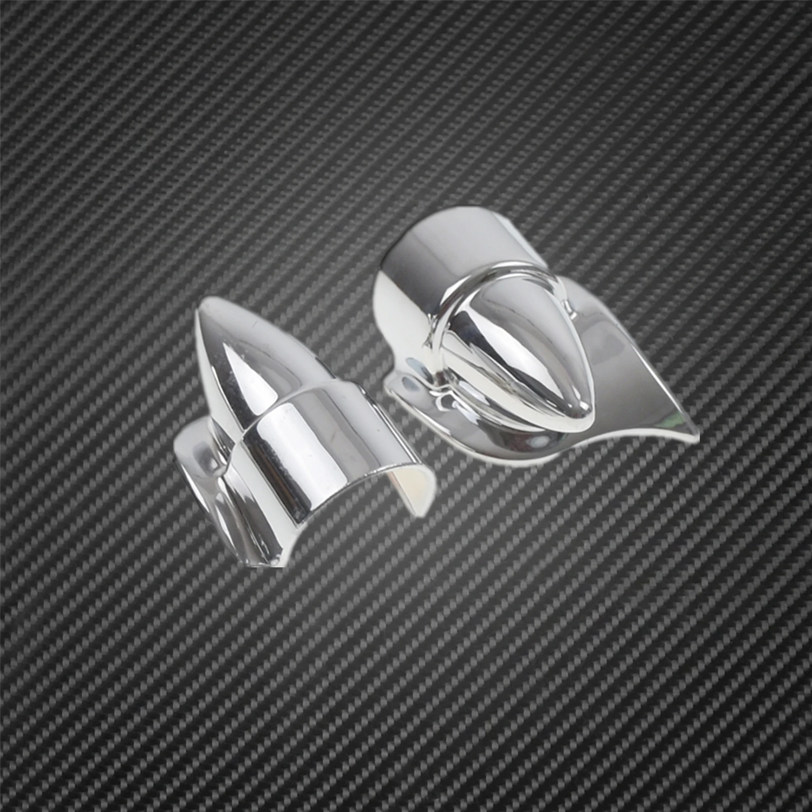 2XMotorcycle Fork Lower Leg Deflectors Shield Cover For Harley Touring FLHT Road King Street Road Glide FLHX CVO FLHXSE 2000-13