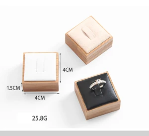 Cincin Kayu Display Stand Cincin Organizer Tempat Perhiasan Alat Peraga Pertunjukan Perhiasan Kemasan Kotak Perhiasan Casing Kulit Dan Beludru 12 etalase kayu penjualan terbaik - №