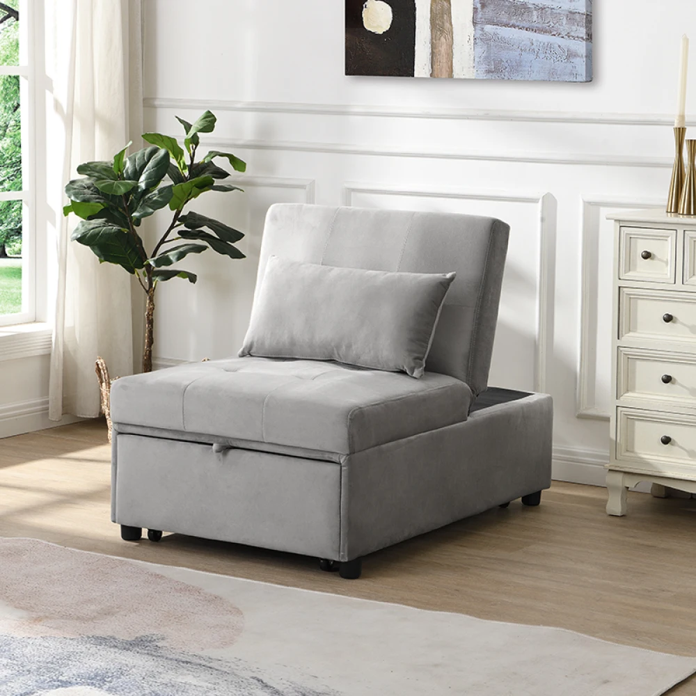 

Folding Ottoman Sofa Bed Gray